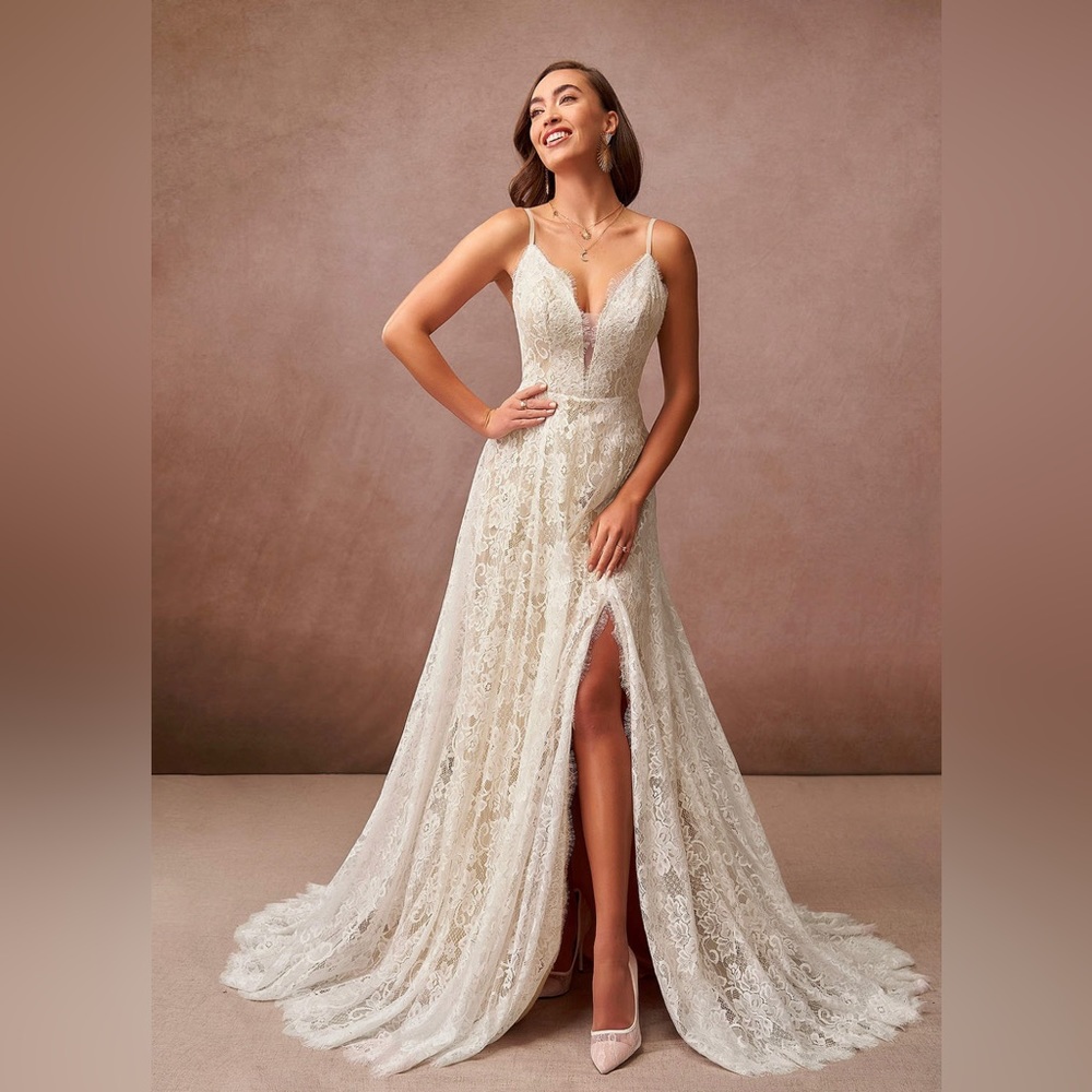 Azazie Elegant Lace Evening Gown